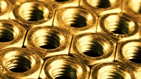 Abstract texture of the bronze screws for the background Stock Footage 83568743