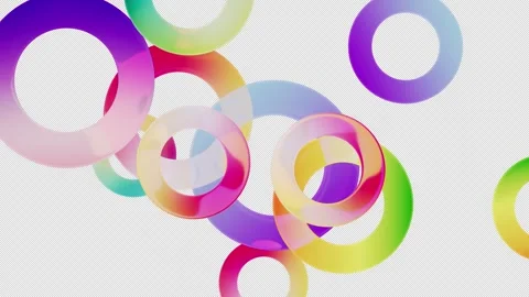 Abstract texture of colored rings on a black background Stock Footage 326165620