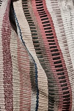 Abstract texture of a colorful blanket patchwork Stock Photos