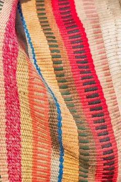 Abstract texture of a colorful blanket patchwork Foto stock