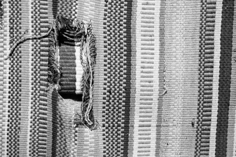 Abstract texture of a colorful blanket patchwork Foto stock