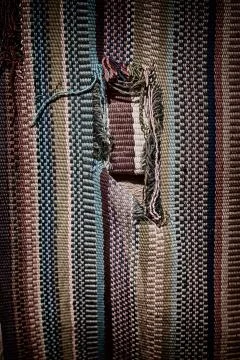 Abstract texture of a colorful blanket patchwork Foto stock