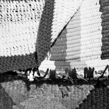 Abstract texture of a colorful blanket patchwork Stock Photos