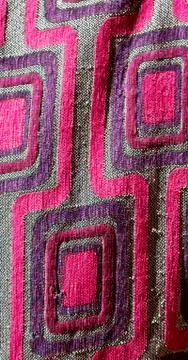 Abstract texture of a colorful blanket patchwork Stock Photos