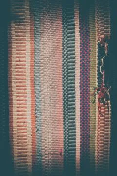 Abstract texture of a colorful blanket patchwork Stock Photos