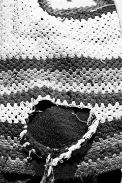 Abstract texture of a colorful blanket patchwork Stock Photos