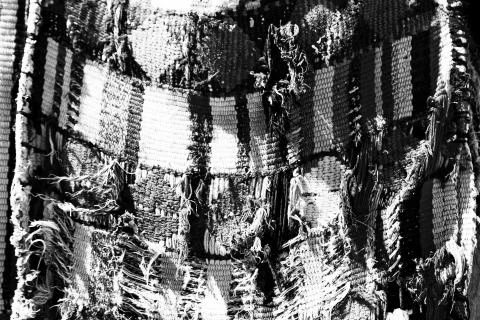 Abstract texture of a colorful blanket patchwork Stock Photos