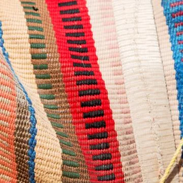 Abstract texture of a colorful blanket patchwork Foto stock