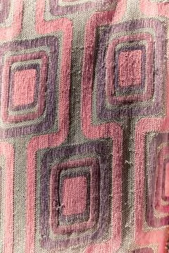 Abstract texture of a colorful blanket patchwork Stock Photos