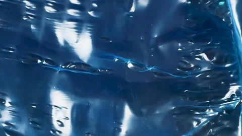 Abstract texture of crumpled blue plastic film Stock-Footage 340580942