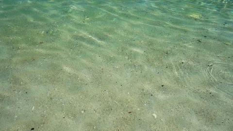 Abstract texture of crystal clear water sea background, Beautiful tr Stock Footage 128391199