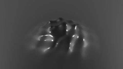Abstract texture with dark fluid surface, mysterious light, and grayscale Illustrazione stock