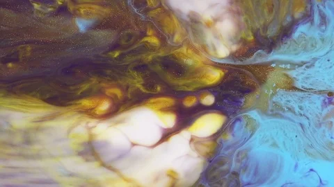 Abstract texture flowing in chaotic. Fluid art painting. Modern fluid painting Stock Footage 124906369