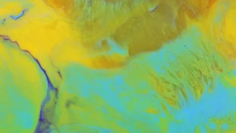 Abstract texture flowing in chaotic. Fluid art painting. Modern fluid painting Stock-Footage 126037444