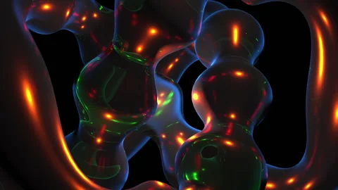 Abstract texture of glass forms on a black background. Stock Footage 161620870