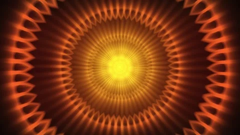 Abstract texture of glowing orange rings on a black background. Stock-Footage 271677286
