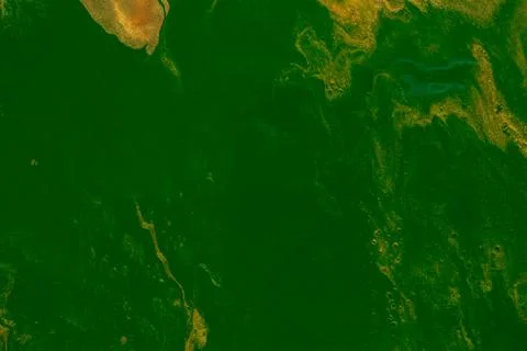 Abstract texture of gold and green acrylic paint with a smooth iridescent eff Stock Illustration