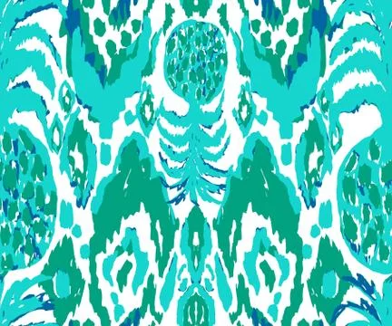 Abstract texture ikat effect vintage, ethnic, modern pinapple pattern, carpet, r Stock Illustration