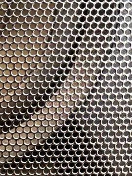 Abstract texture of iron hundred. Stock Photos