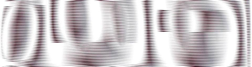 Abstract texture of lines with rounded shapes with glow effect. Illustrazione stock