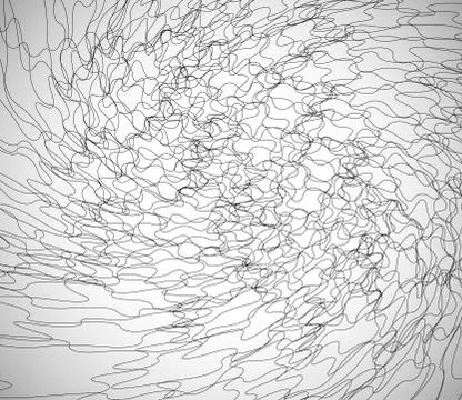 Abstract texture made of thin, entangled lines moving in an irregular way. Ch Stock Illustration