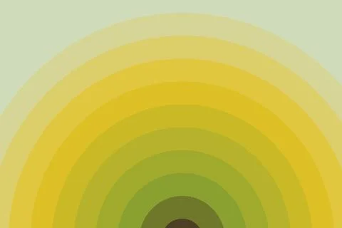 An abstract texture of moving circles in green and yellow colors with gradien Illustrazione stock