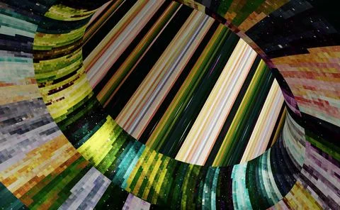 Abstract Texture Multi Colored Seal That is twisted and absorbed into a deep Stock Illustration