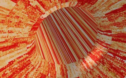 Abstract Texture Multi Colored Seal That is twisted and absorbed into a deep Stock Illustration