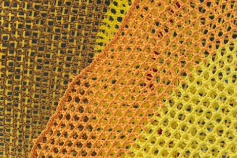 Abstract texture of multi-colored woven fabrics. Creative vintage background. Stock Photos