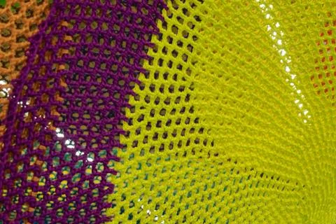 Abstract texture of multi-colored woven fabrics. Creative vintage background. Stock Photos