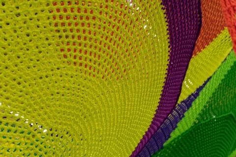 Abstract texture of multi-colored woven fabrics. Creative vintage background. Foto stock