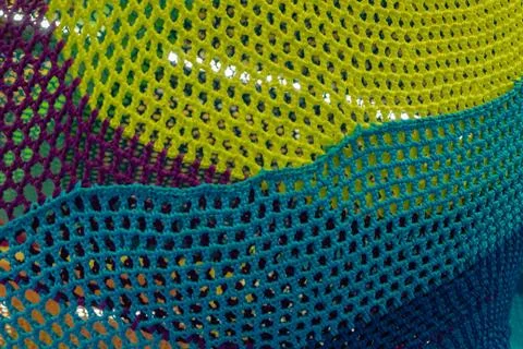 Abstract texture of multi-colored woven fabrics. Creative vintage background. Stock Photos
