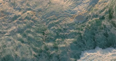 Abstract texture of ocean waves crashing and foam. Bethells Beach, Auckland, New Stock Footage 263684786