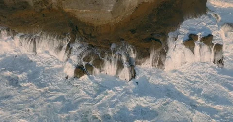 Abstract texture of ocean waves crashing and foam. Bethells Beach, Auckland, New Stock Footage 263685559