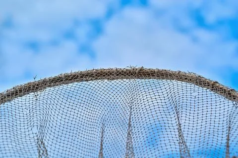 Abstract texture of the old grid against the sky Stock Photos