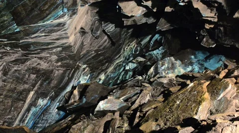 Abstract texture of the oxidated copper in copper mine in Roros, Norway. Stock Footage 59568877