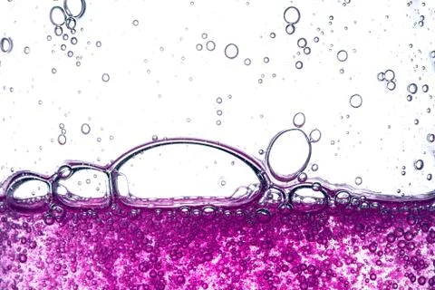 Abstract texture of pink soap bubbles closeup Stock Photos