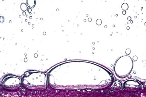 Abstract texture of pink soap bubbles closeup Foto stock