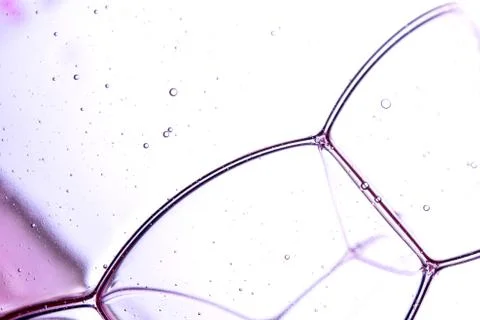 Abstract texture of pink soap bubbles closeup Foto stock