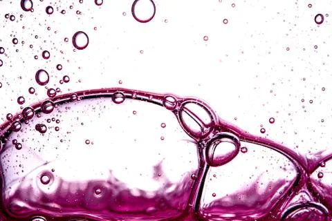 Abstract texture of pink soap bubbles closeup Stock Photos