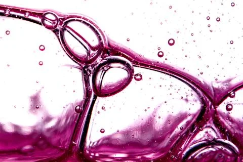 Abstract texture of pink soap bubbles closeup Foto stock