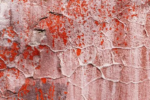 Abstract texture of plaster and red paint, aged plaster texture, abstract Stock Photos