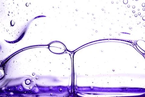 Abstract texture of purple soap bubbles closeup Stock Photos