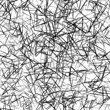 Abstract texture with random, chaotic lines in tangled, jumbled style. Black  스톡 일러스트