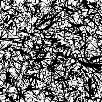 Abstract texture with random, chaotic lines in tangled, jumbled style. Black  Stockillustratie