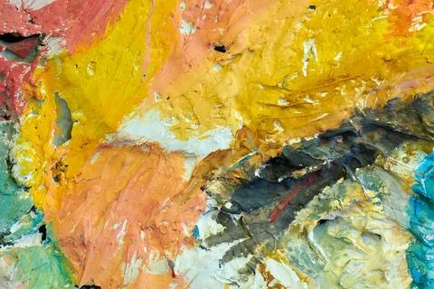 Abstract texture with random color spots and smears 库存照片