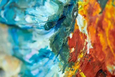 Abstract texture with random color spots and smears 库存照片