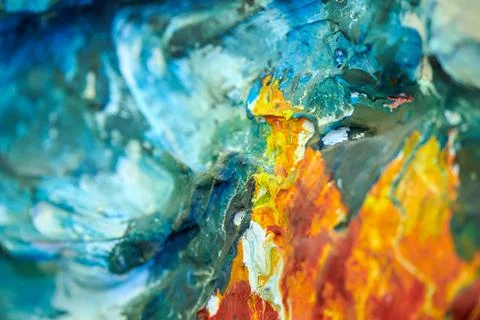 Abstract texture with random color spots and smears 库存照片