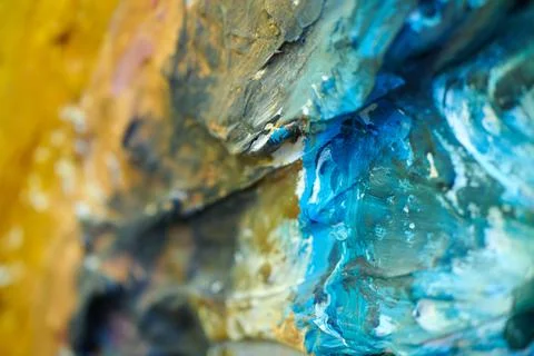 Abstract texture with random color spots and smears 库存照片
