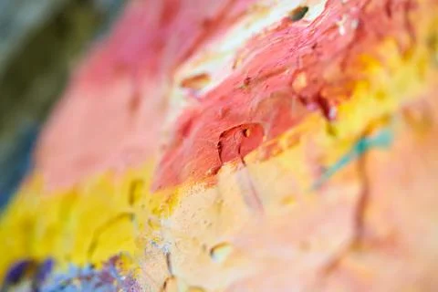 Abstract texture with random color spots and smears 库存照片
